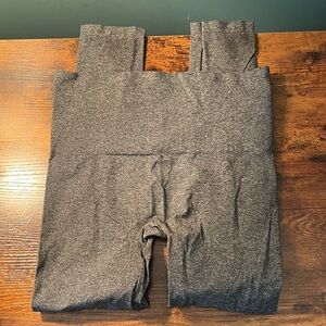 Spanx Seamless High-Rise Leggings heather charcoal gray XL